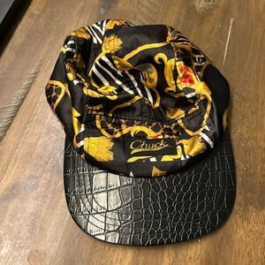 ORIGINAL CHUCK Filigree faux reptile brim hat Black